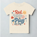 Red White and Play all day tee